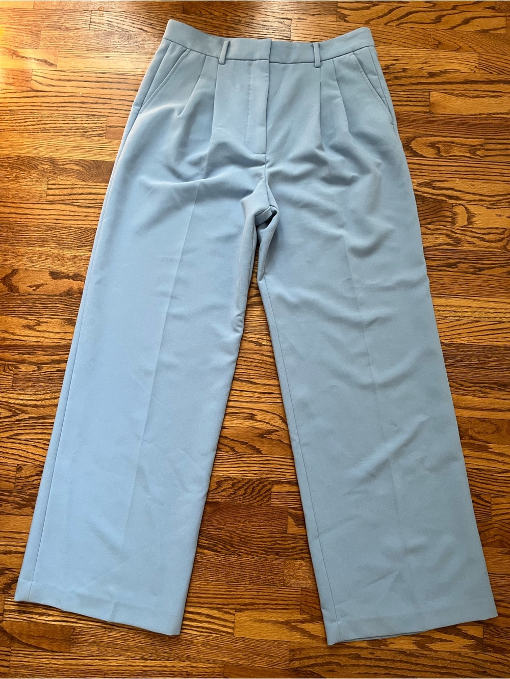Zara Wide Leg Dress Pants in Light Blue
